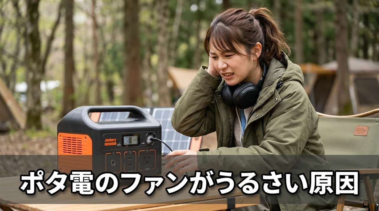 ポータブル電源のファンが回りっぱなしでうるさい原因