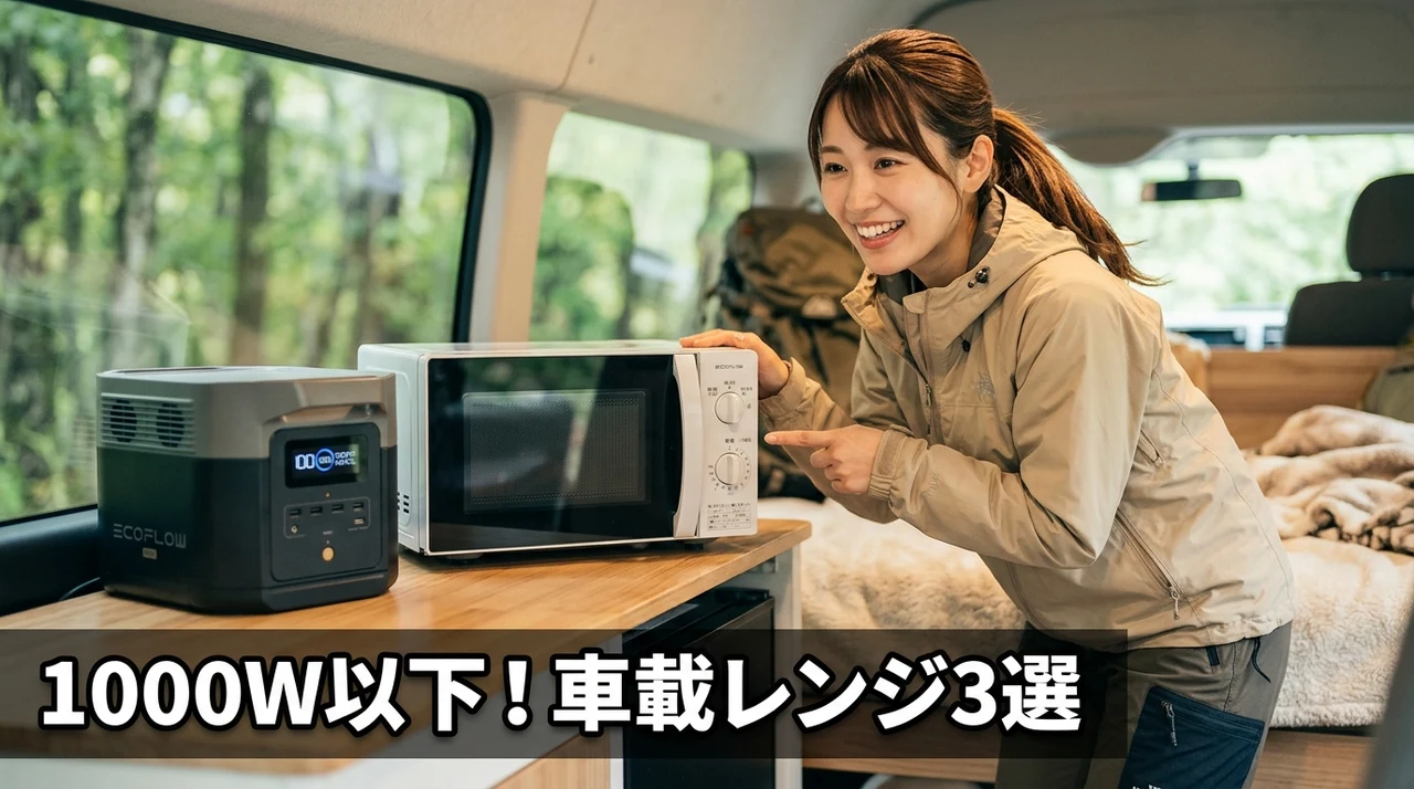 消費電力1000w以下の車載向けおすすめ電子レンジ3選