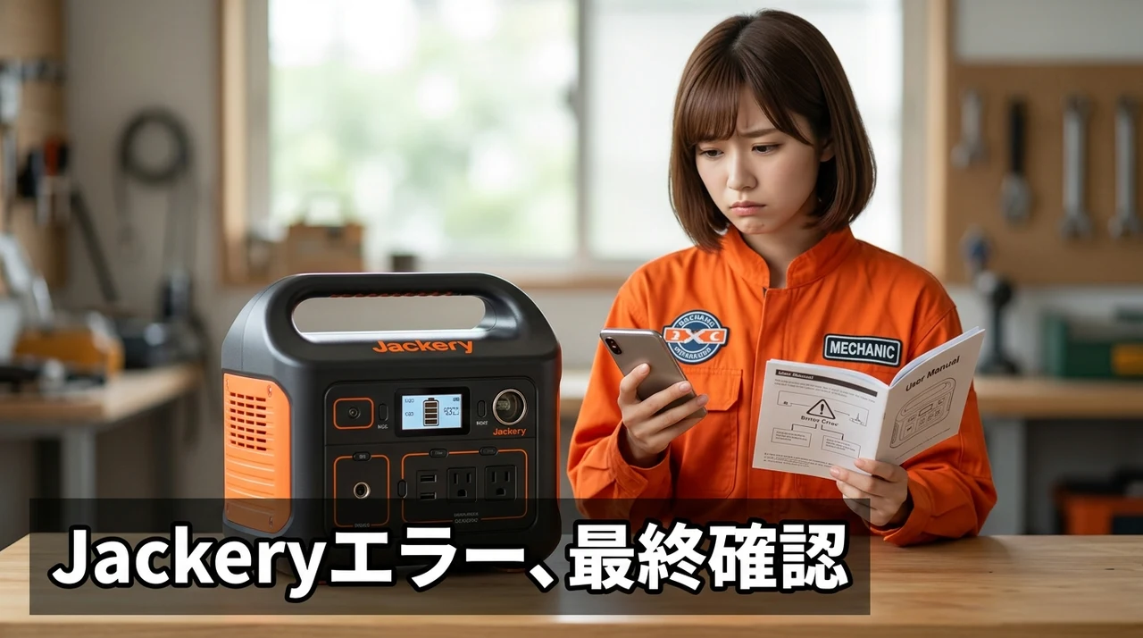 Jackery 1000のエラー表示が解決しない時にまず試す最終確認