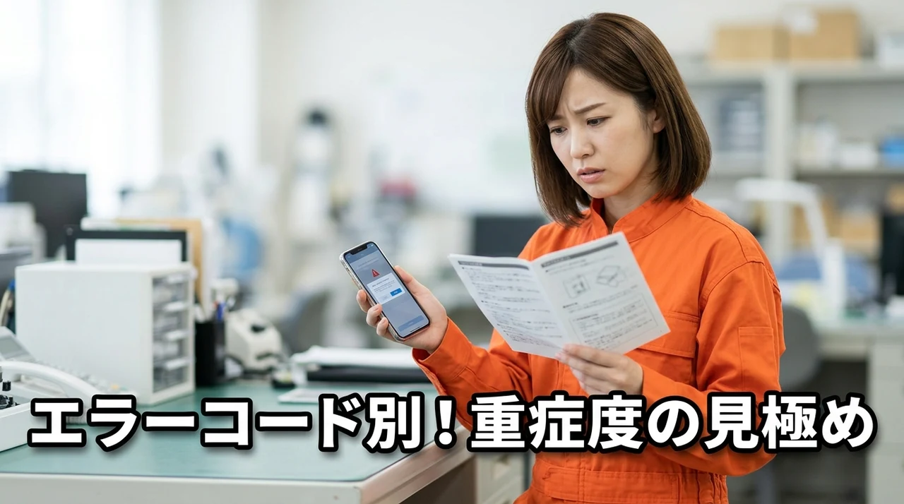 エラーコード別に見る重症度の判断基準と原因