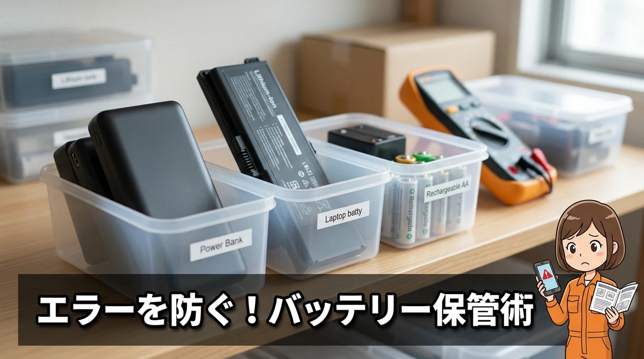 長期保管でエラーを出さないためのバッテリー維持と予防策
