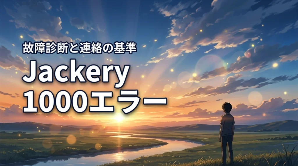 Jackery 1000のエラー表示が解決しない…重症度の見極め方とサポート連絡の判断基準