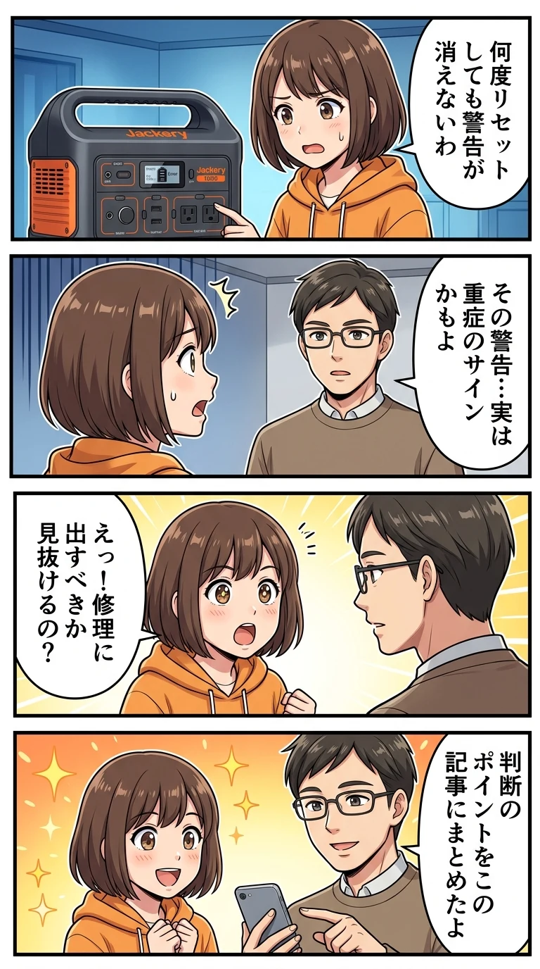 Jackery 1000 エラー表示 解決しない