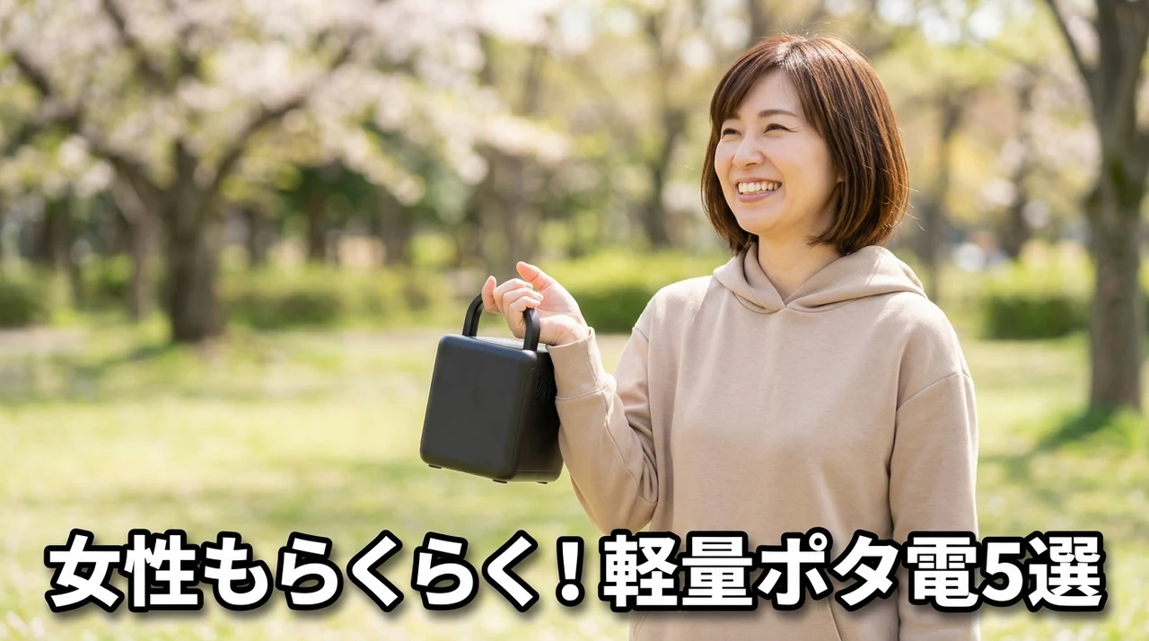 女性でも持ち運べる小型ポータブル電源おすすめ5選