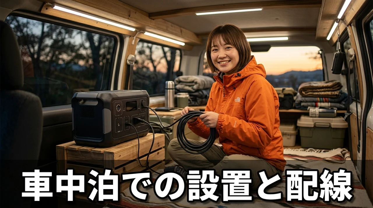 車中泊での設置と配線を最適化する4つの工夫