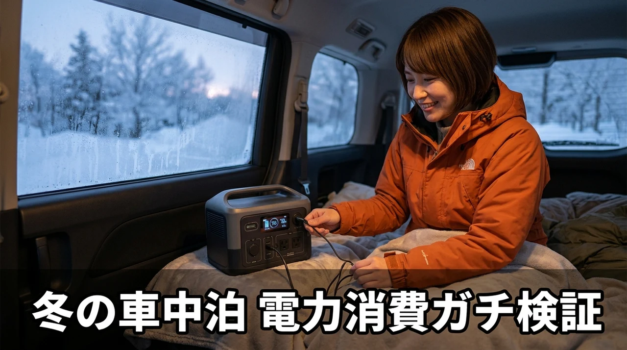 冬の車中泊で検証した電力消費のリアルデータ