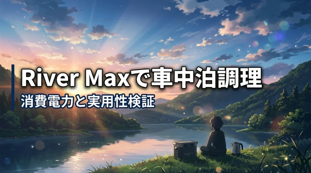 車中泊でecoflow river maxは電気調理できる？実用性と消費電力を本音検証