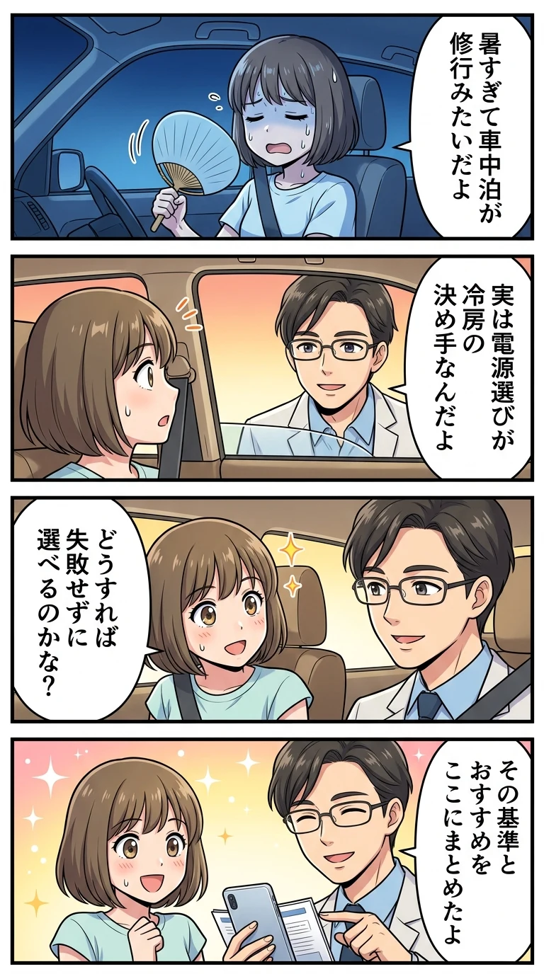 ポータブルクーラー 車中泊 おすすめ