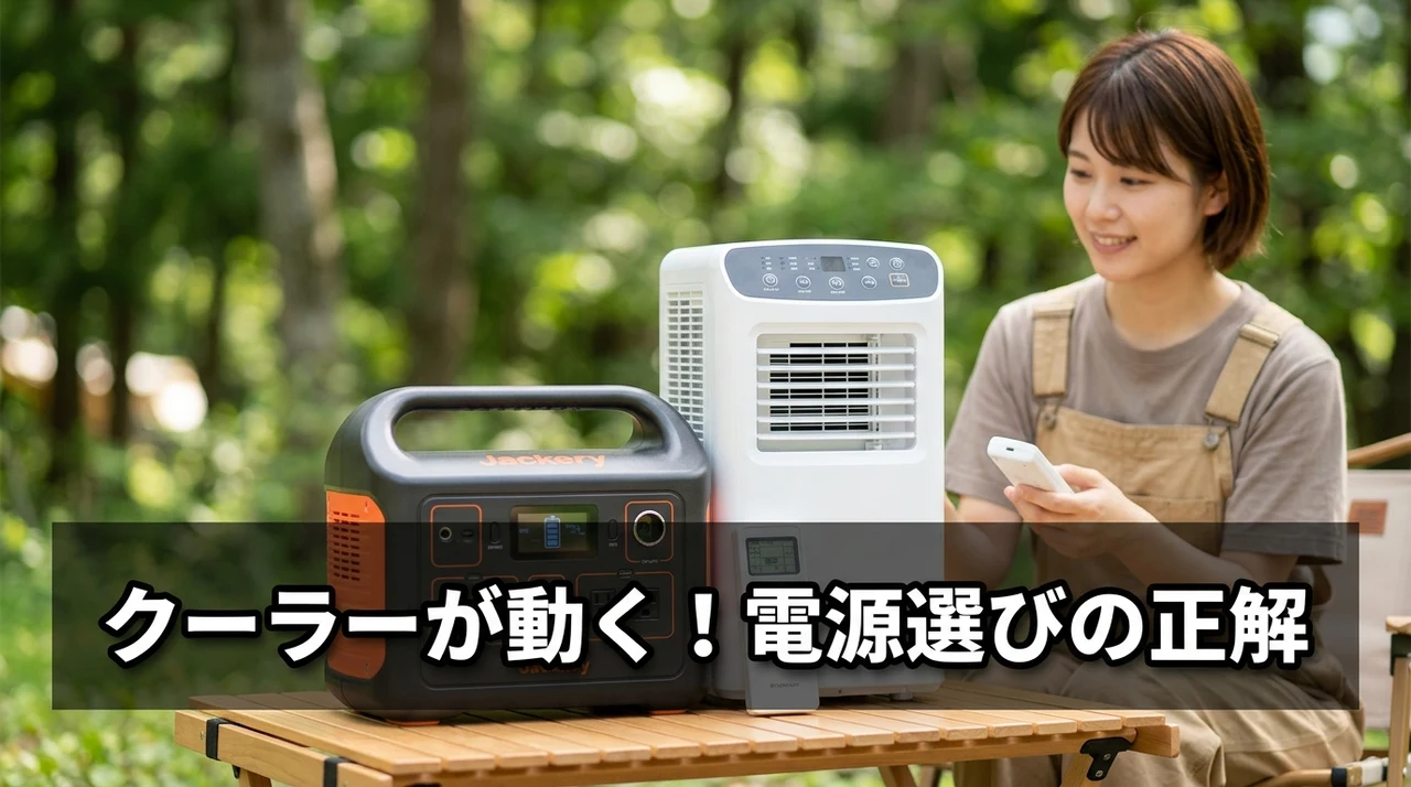 ポータブルクーラーを動かす電源の選び方