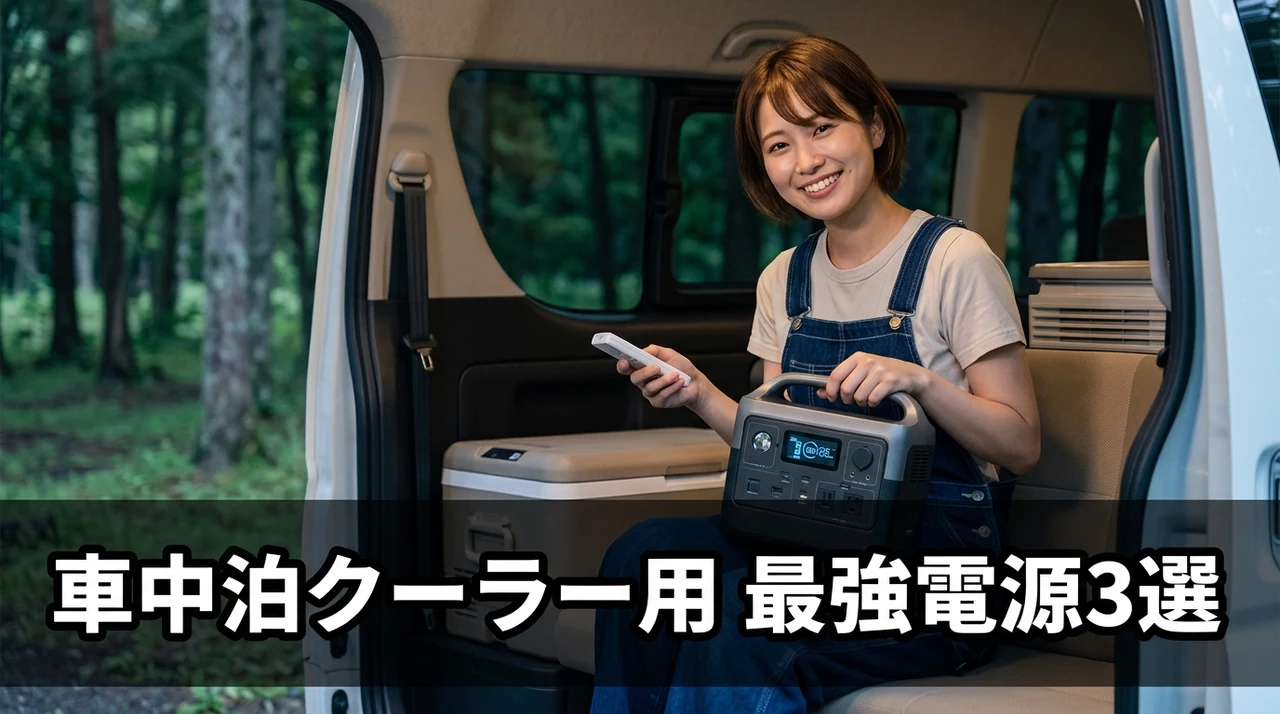 車中泊クーラー向けポータブル電源おすすめ3選