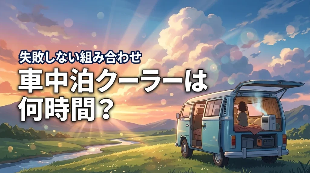 車中泊のクーラーはポータブル電源で何時間動く？失敗しない組み合わせ方を伝授