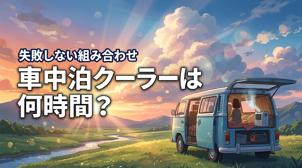 車中泊のクーラーはポータブル電源で何時間動く？失敗しない組み合わせ方を伝授
