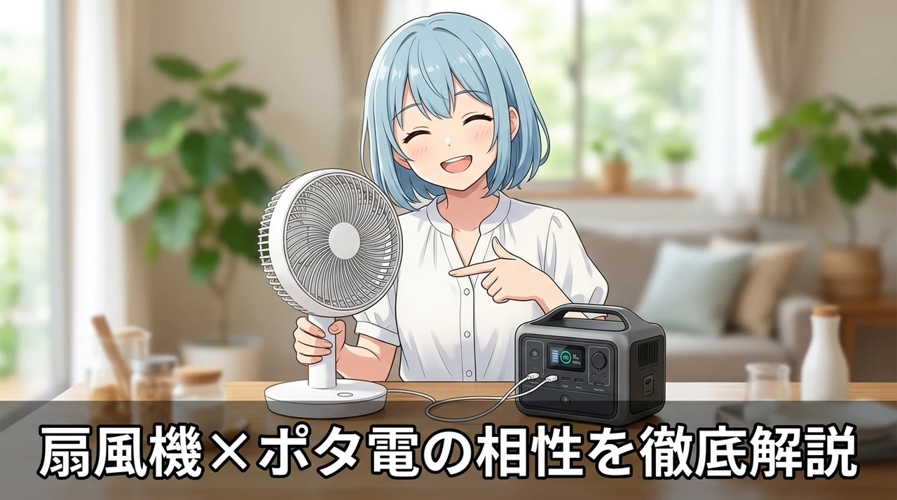 扇風機の消費電力とポータブル電源の相性を解説