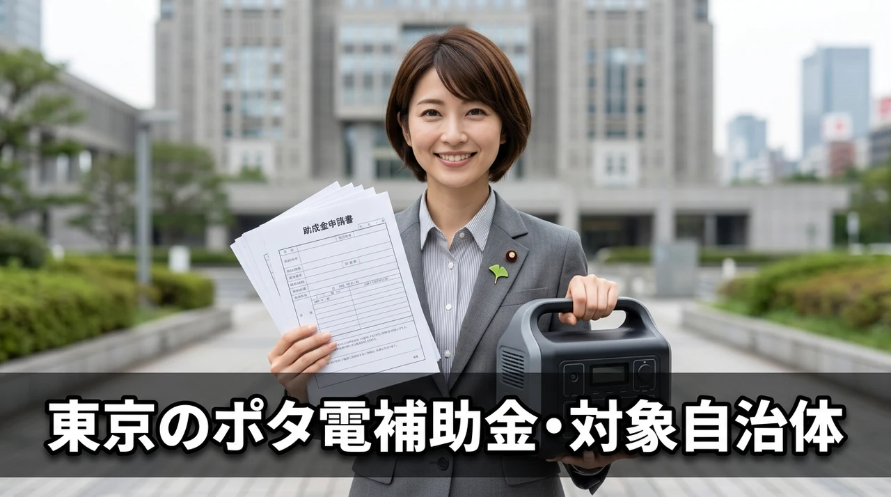 ポータブル電源に補助金が出る東京都内の自治体