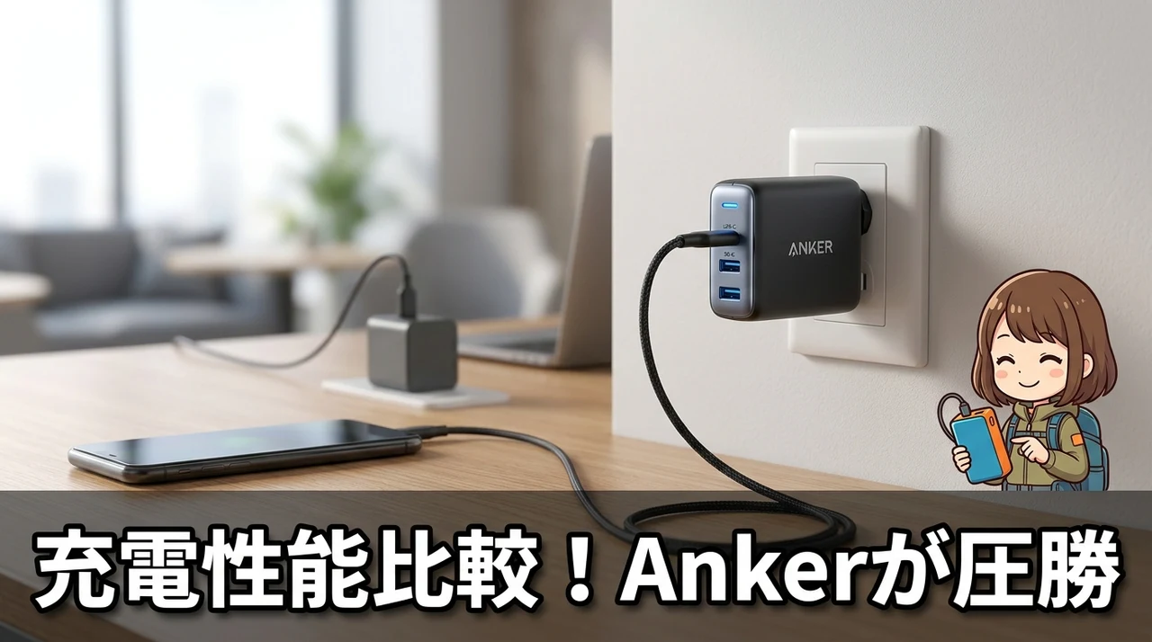 充電速度と出力性能を比較｜ankerが一歩リード