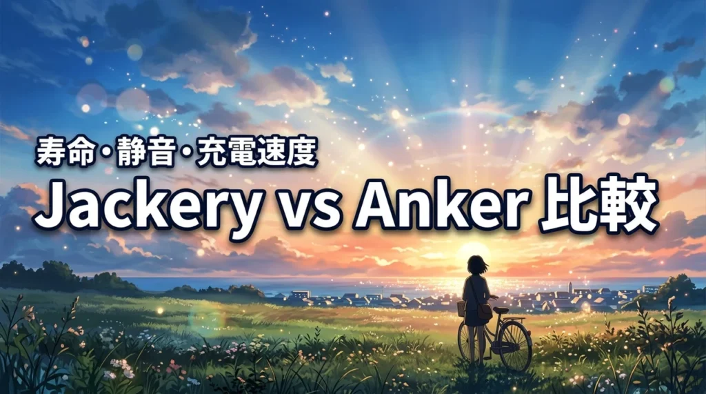 jackery vs ankerポータブル電源比較でわかった正解｜寿命・静音性・充電速度はここで決まる