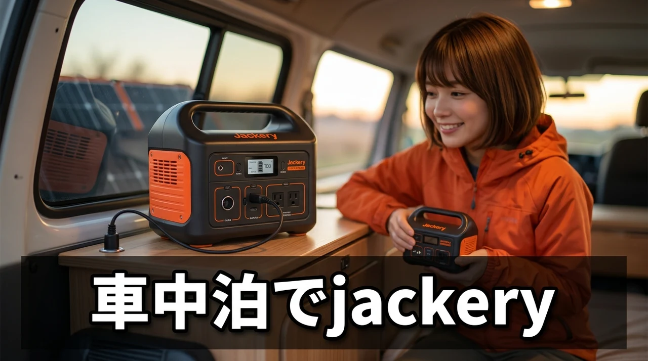 車中泊でjackery 700を充電する3つの方法