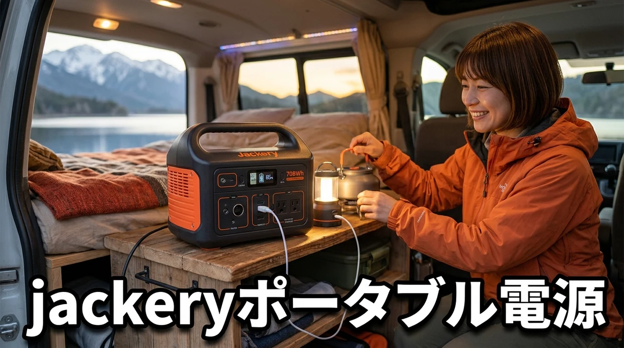 jackery ポータブル電源 708の車中泊での実力