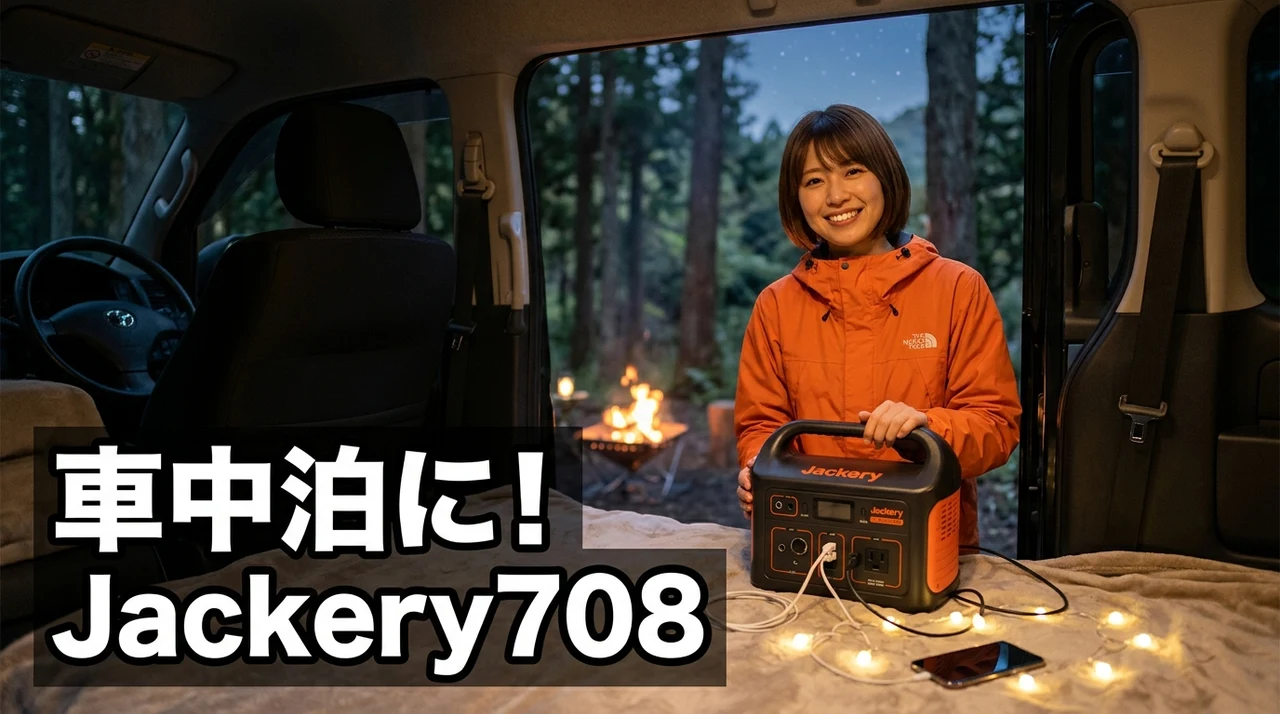 車中泊で使えるjackery 708の魅力5つ