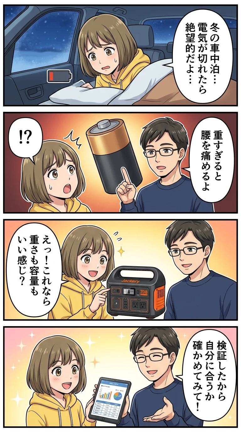 jackery ポータブル電源 708 車中泊
