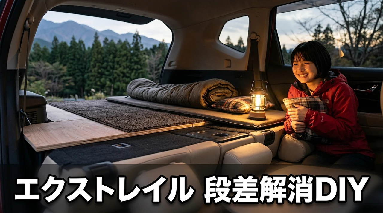 t32エクストレイル車中泊の段差解消とDIY
