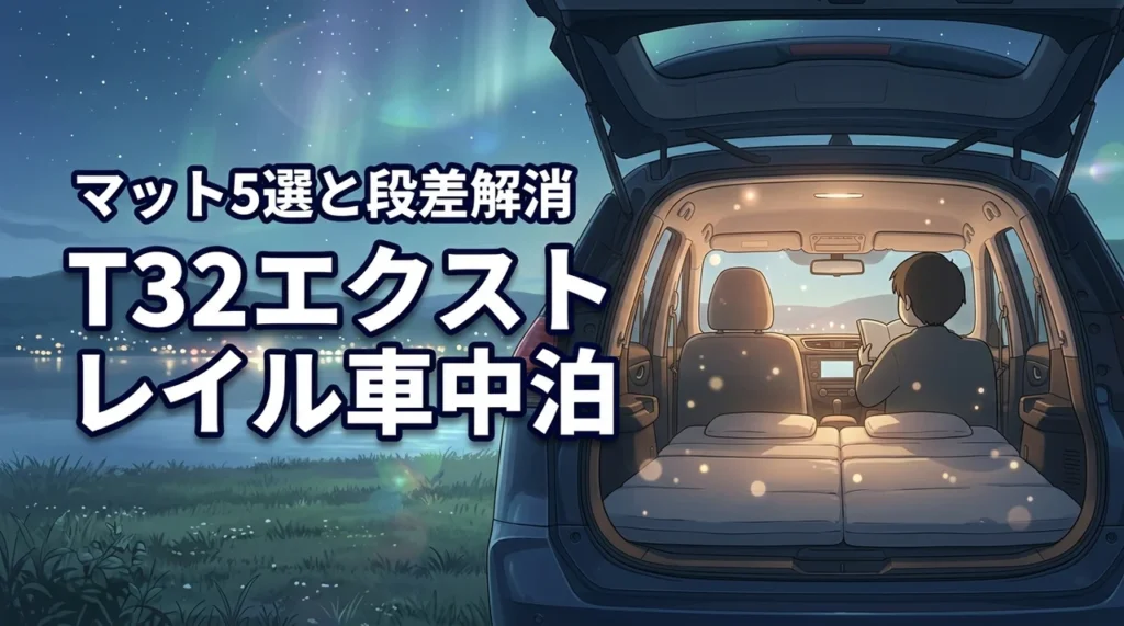 t32エクストレイルの車中泊を快適にするマット5選と段差解消DIY術