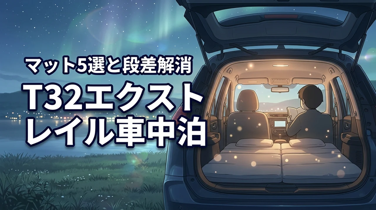 t32エクストレイルの車中泊を快適にするマット5選と段差解消DIY術