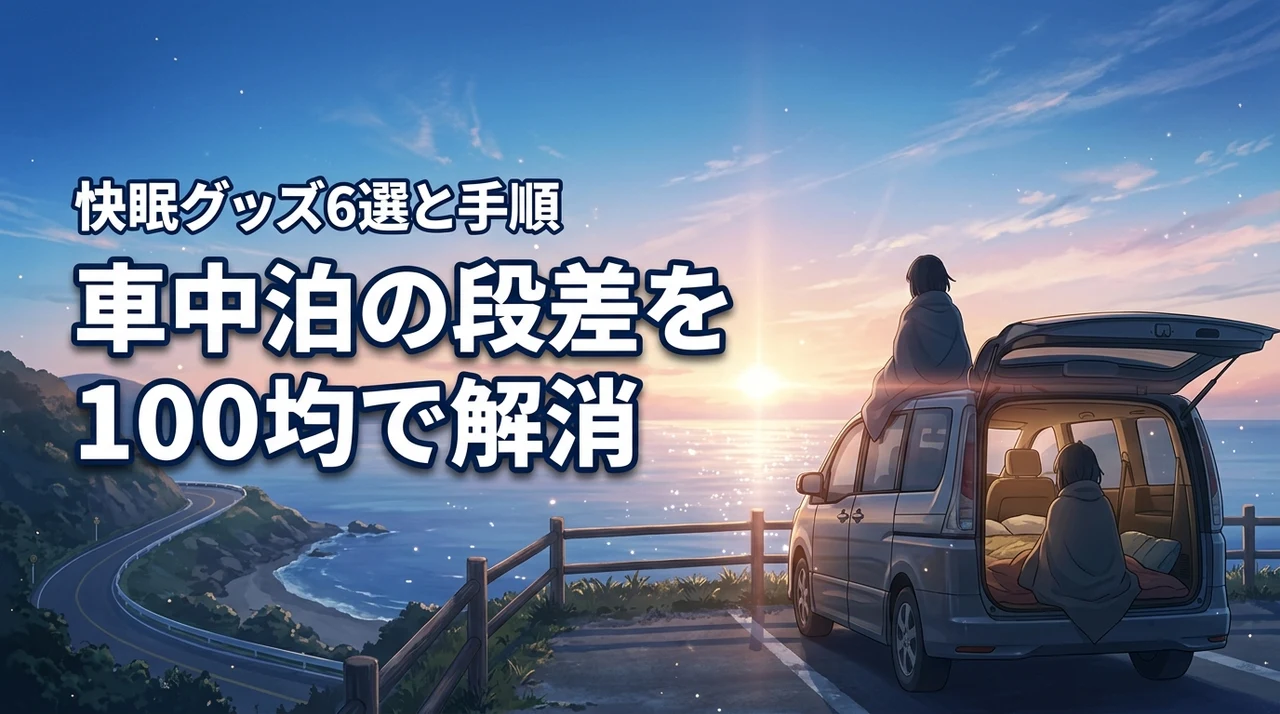 車中泊の段差解消は100均で十分！おすすめグッズ6選と快適に眠る手順