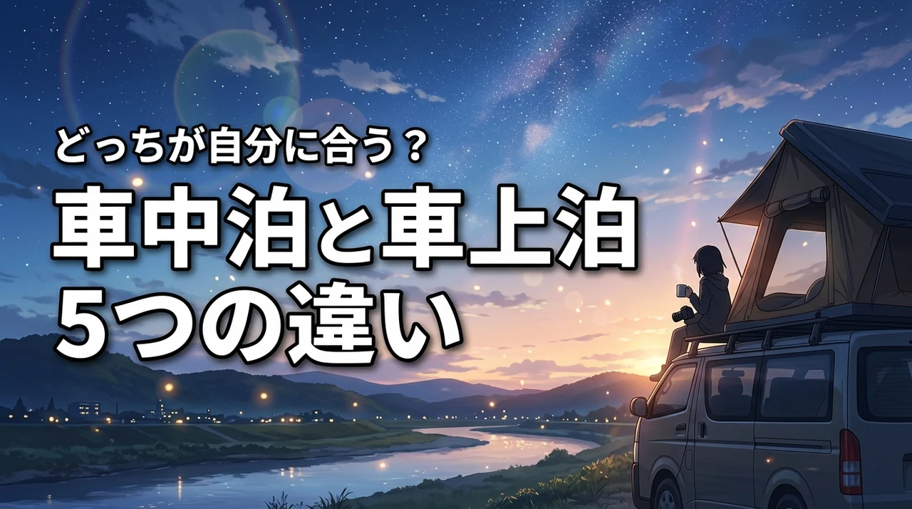 車中泊と車上泊の違いを5つの観点で比較!あなたに合うのはどっち?