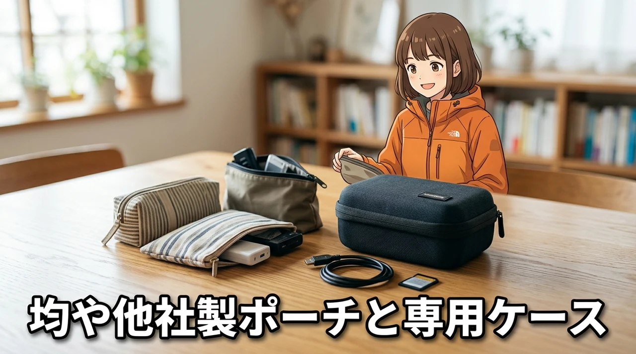 100 均や他社製ポーチと専用ケースの比較