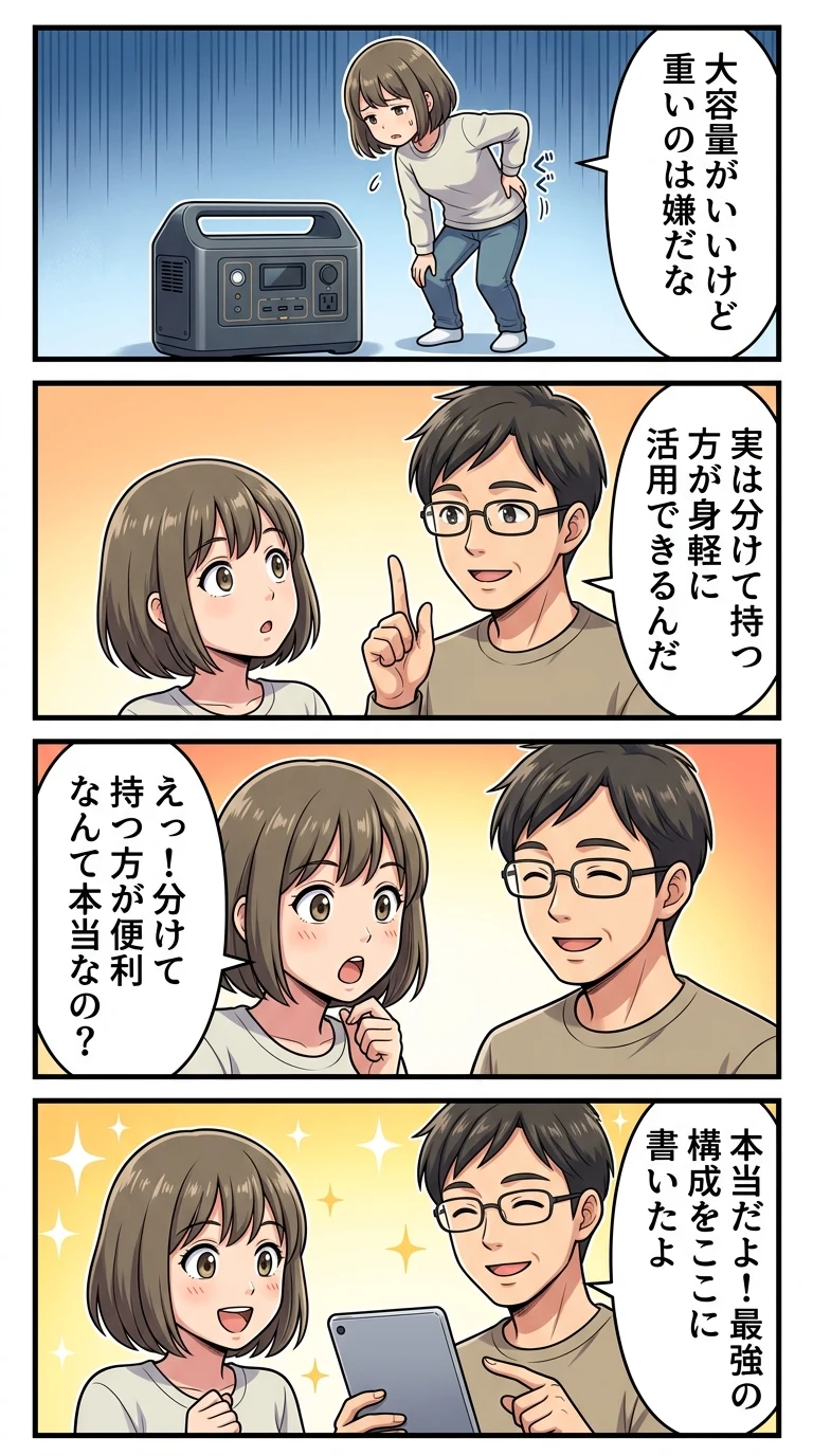 ポータブル電源 2台持ち