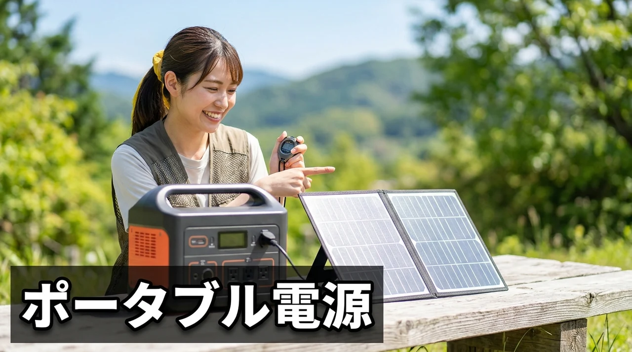 ポータブル電源のソーラーパネル充電時間の目安と仕組み