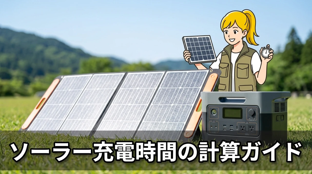ポータブル電源のソーラーパネル充電時間を計算する方法