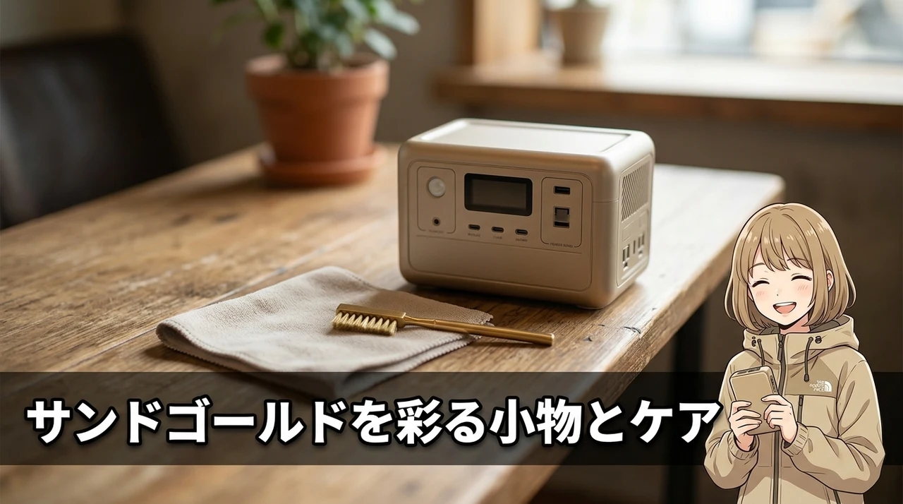 サンドゴールドに合う周辺アクセサリーやお手入れ方法