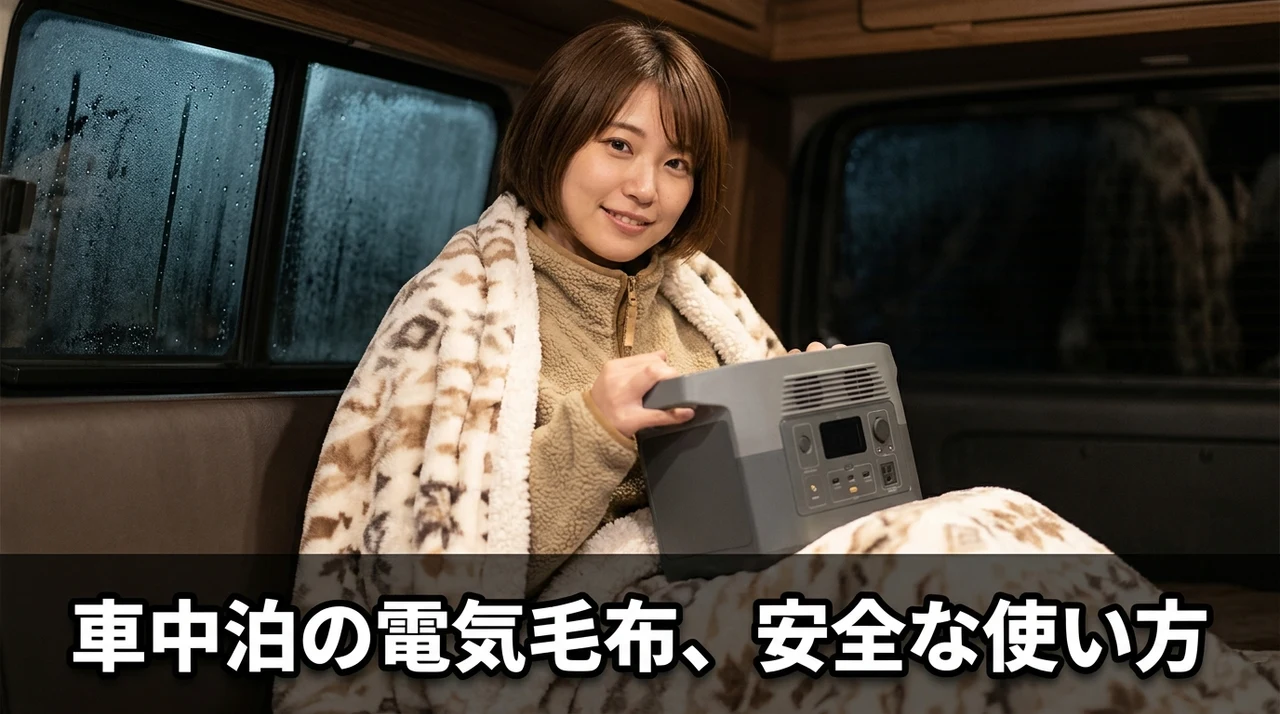 車中泊の電気毛布を安全に使うための注意点