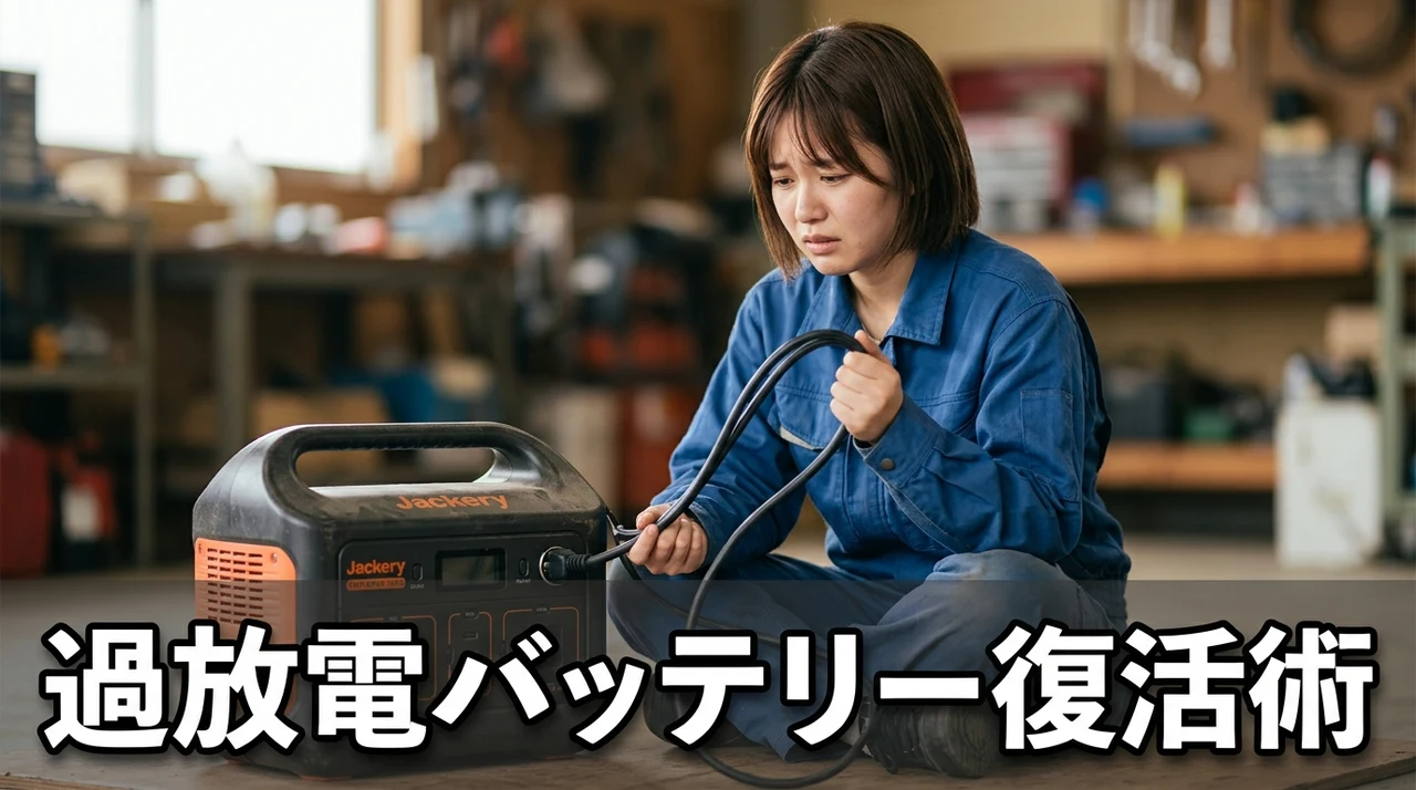 長期間放置後の過放電から復旧させる方法