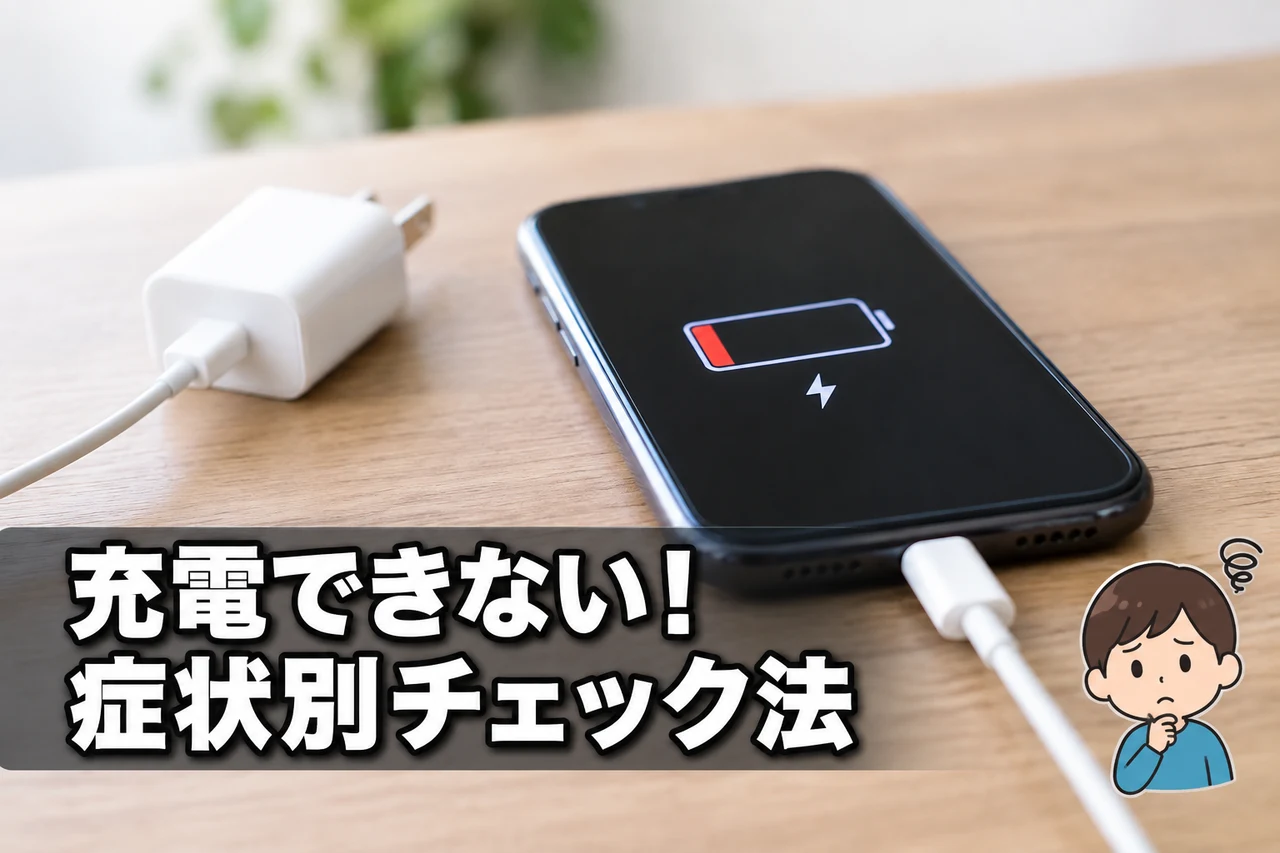 充電できない時の症状別チェック手順
