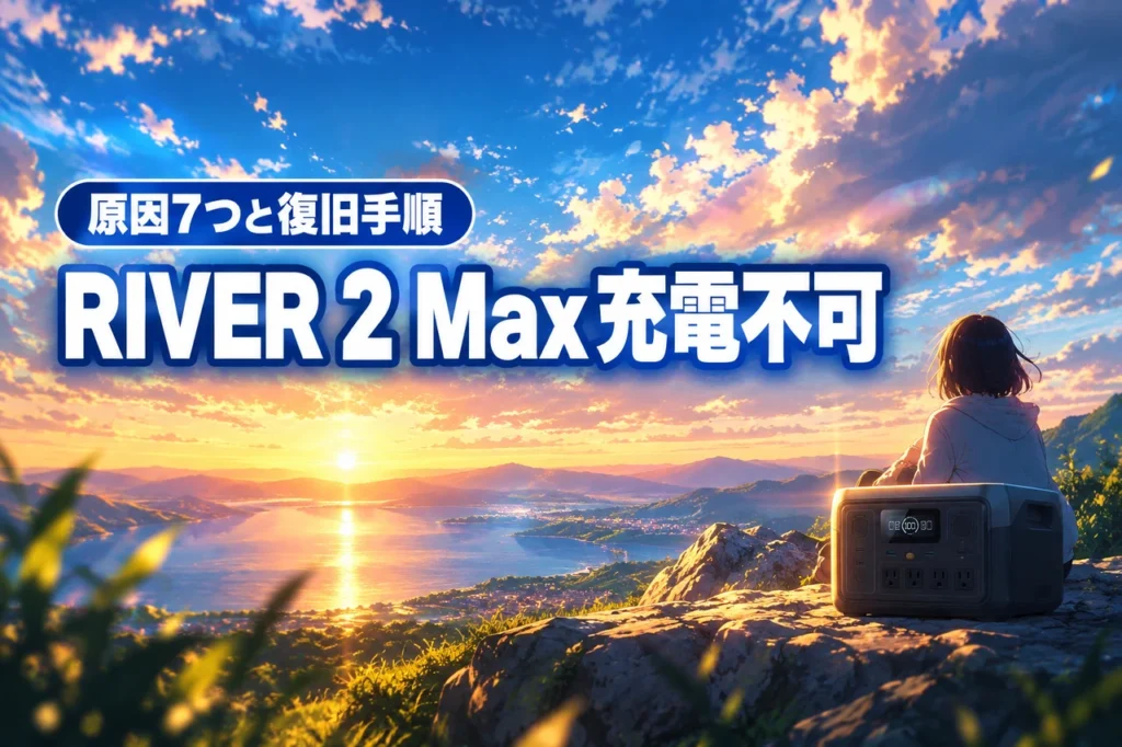 ecoflow river 2 maxが充電できない原因7つと症状別の復旧手順