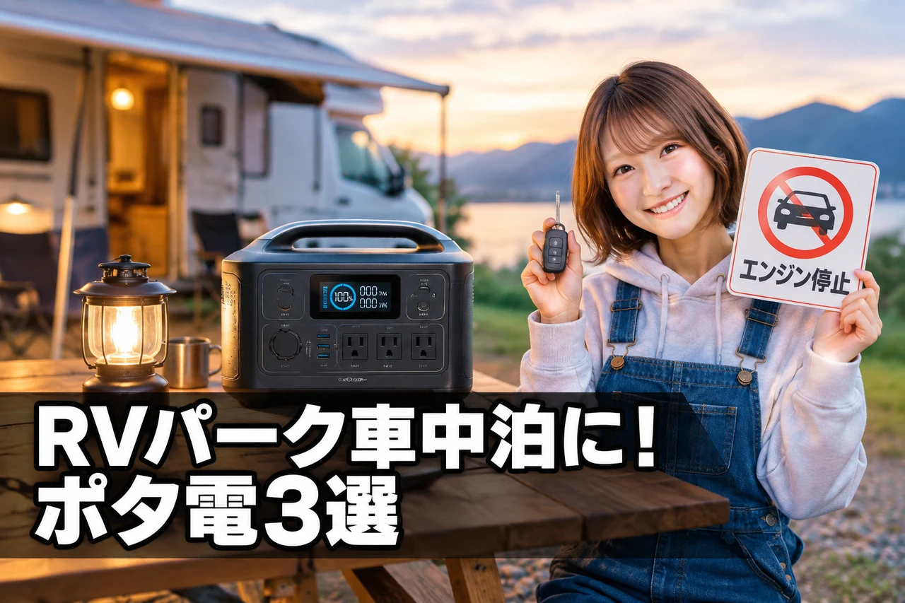 RVパーク車中泊でおすすめのポータブル電源3選