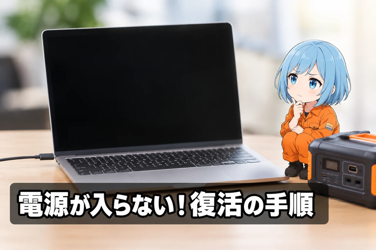 電源が入らない時の復旧手順を試そう