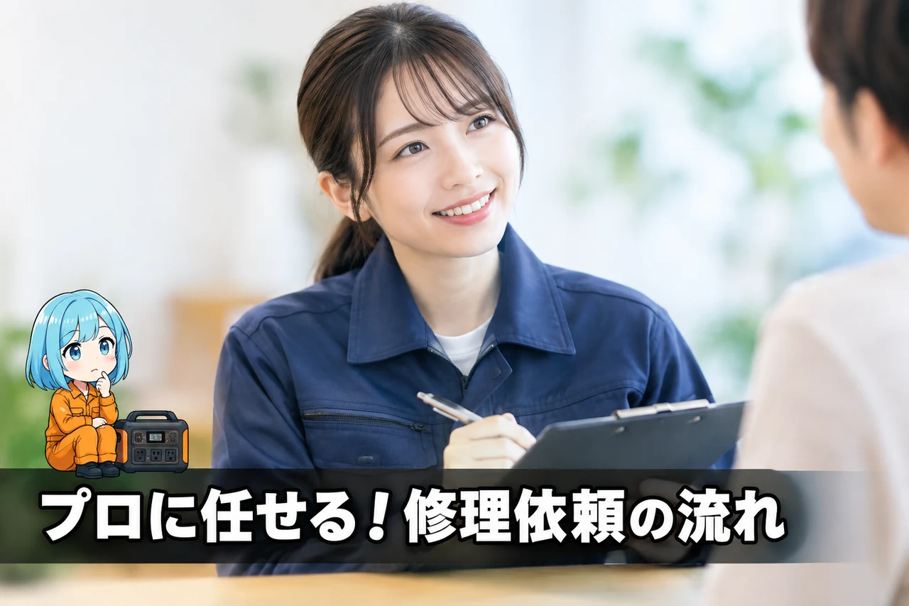 自力で直らない場合の修理依頼の流れ