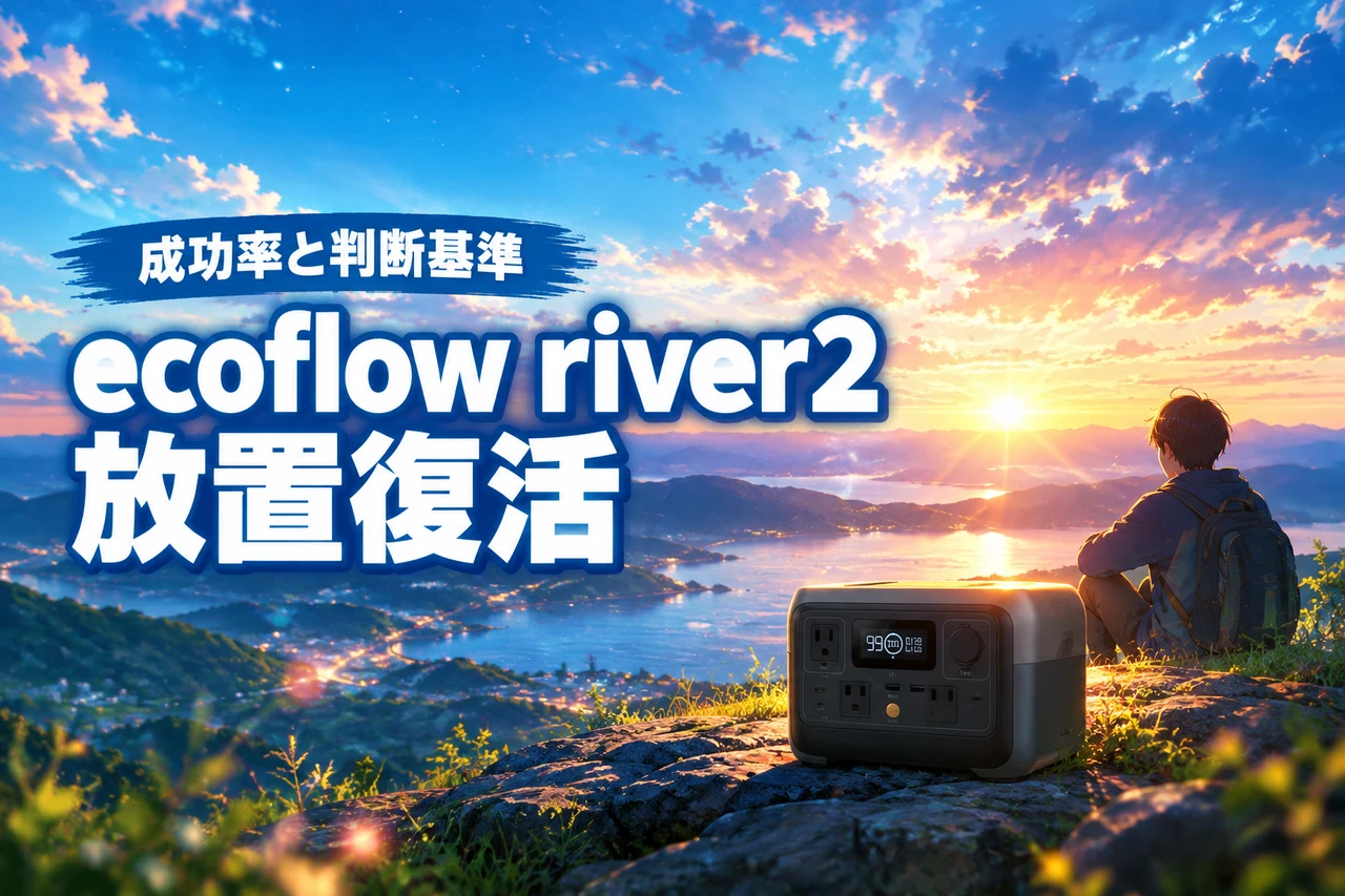ecoflow river 2を放置して使えなくなった…本当に復活できる？成功率と判断基準（記事のアイキャッチ画像）