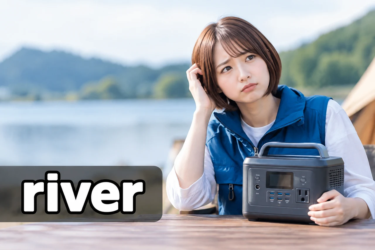 EcoFlow RIVER 2が反応しないトラブルを防ぐ使い方をイメージした写真風の画像