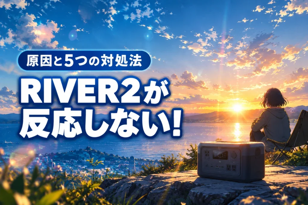 ecoflow river2が反応しない時の対処法5つ電源が入らない原因と解決手順（記事のアイキャッチ画像）