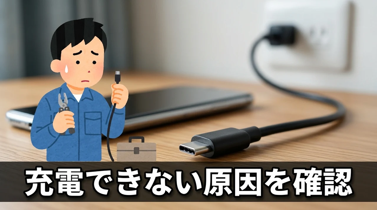 RIVER 3 Plusが充電できないときの確認手順をイメージした写真風の画像