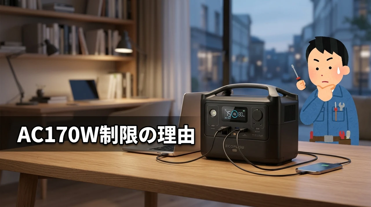 RIVER 3 PlusのAC充電速度について解説するイメージ画像