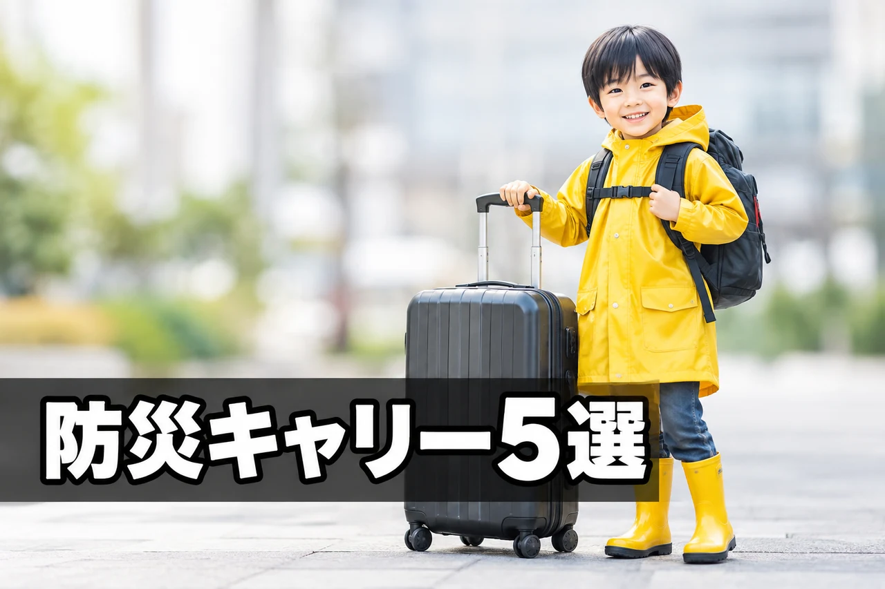 防災グッズ用キャリーケースのおすすめ5選をイメージした写真風の画像