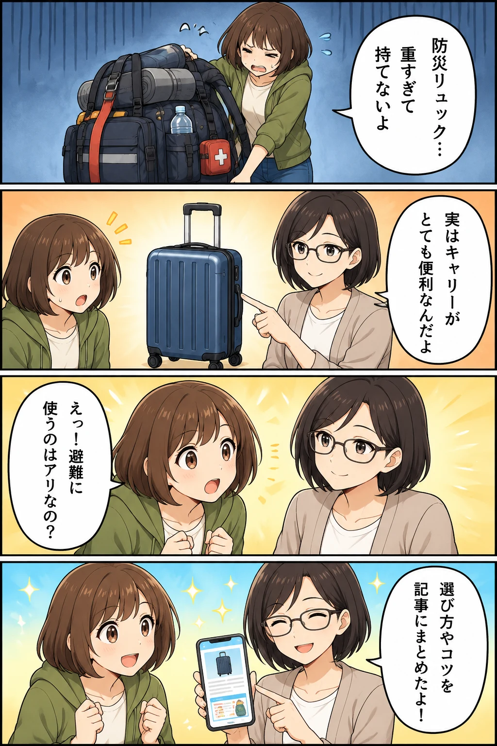 防災グッズ キャリーケース